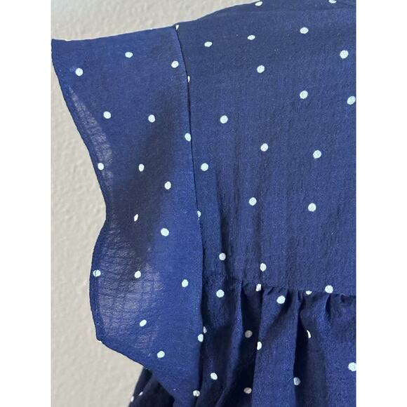 Women's Sleeveless Polka Dot Ruffle Top Summer Polka Dot Top Size Small - Picture 12 of 16